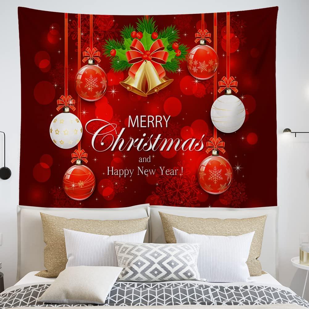 Merry Christmas Tapestry Winter Fireplace Tapestry Christmas Tree Gifts Wall Hanging Home Living Room Bedroom Dorm Tapestries