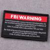 FBI WARNING Patches For Clothing Hook Loop Patch Sewing Patches For Clothes Woven Patch Sewing On Clothes Stickers Badges