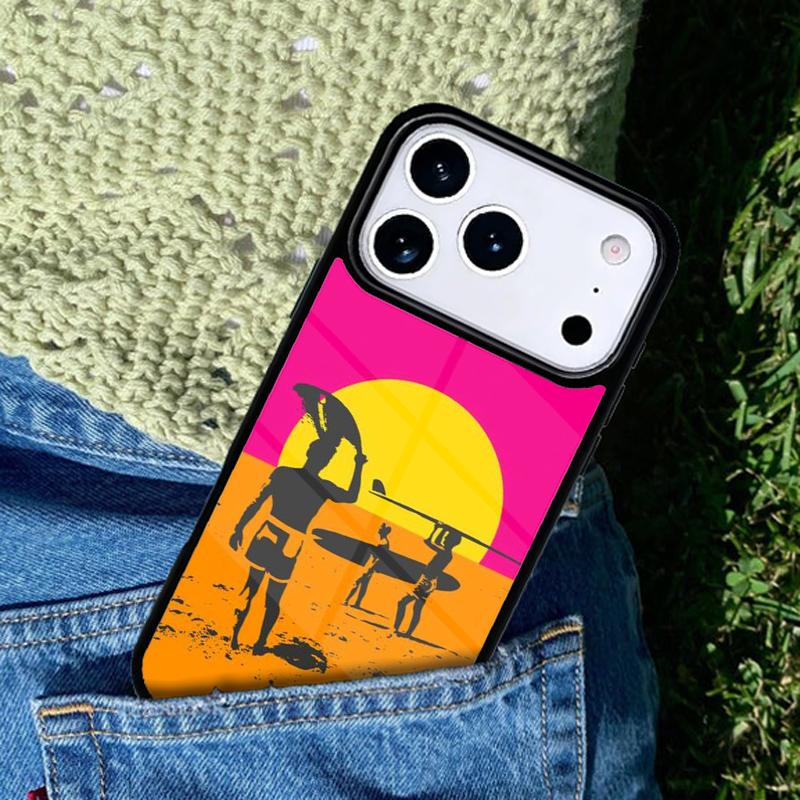 Surfing Hawaii Paradise Phone Case For iPhone 17 AIR 16 Pro Max 15 14 Pro 11 12 13 Shockproof Silicone Cover