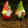 1 Pcs Watermelon Faceless Dwarf Sculpture Resin Solar Lamp Ornaments Outdoor Cute Fruit Spirit Statue Flower Garden Crafts
