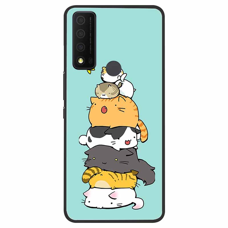 For TCL 30 XE 5G Case Marble Cat Soft Silicone Back Case for TCL 30 XL 30V 5G Phone Cover TCL30 XE T767W 30XE 5G Coque Funda Bag