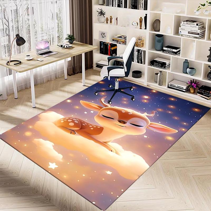 1pc Deer Carpet Office Rug Outdoor Mat Home Decor Area Carpet Festival Gift