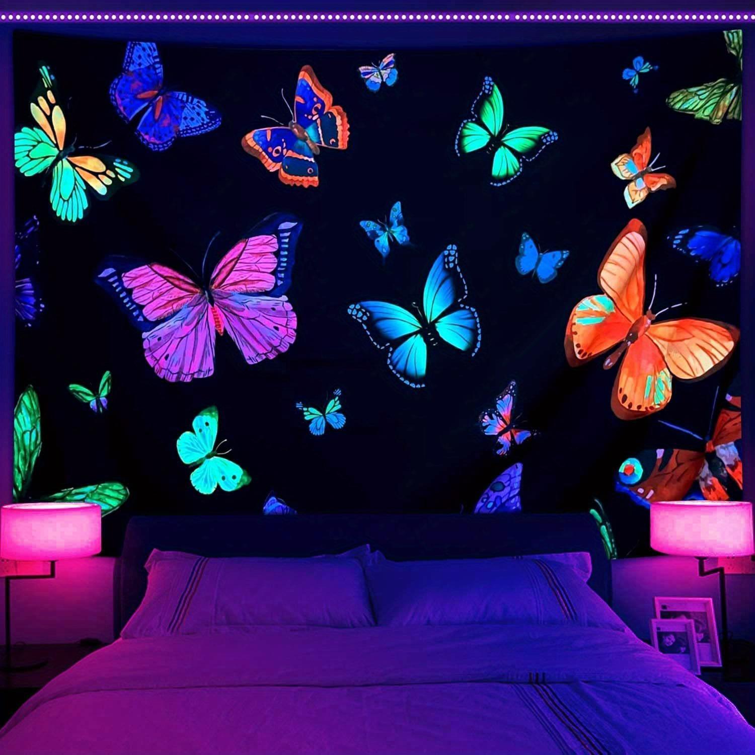 

Butterfly Paradise Tapestry Vibrant Colorful and Enchantingly Unique Wall Art for a Magical Decor Statement 74x94cm(29x37in)
