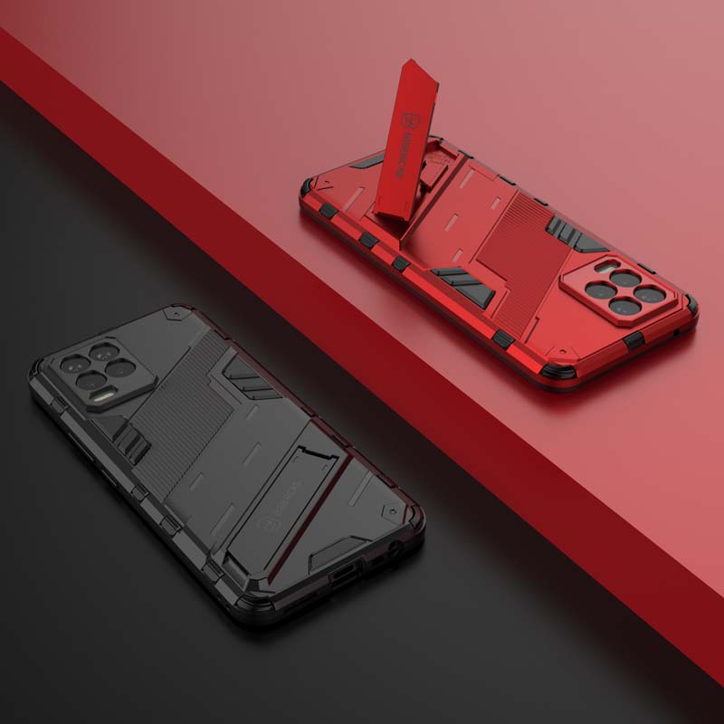 Armor Case for Realme 8 Pro Shockproof Lens Camera Protective Robot Holder Back for OPPO Realme 7 Pro 8 Realme8 Phone Cover