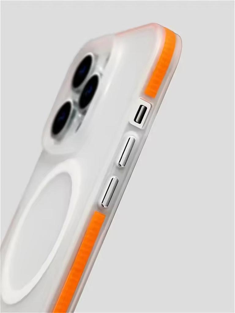 Corrugated Pattern For Magsafe Magnetic Wireless Charge Case For iPhone 15 14 13 12 16ProMax Non-slip Bumper Hard PC Matte Cover
