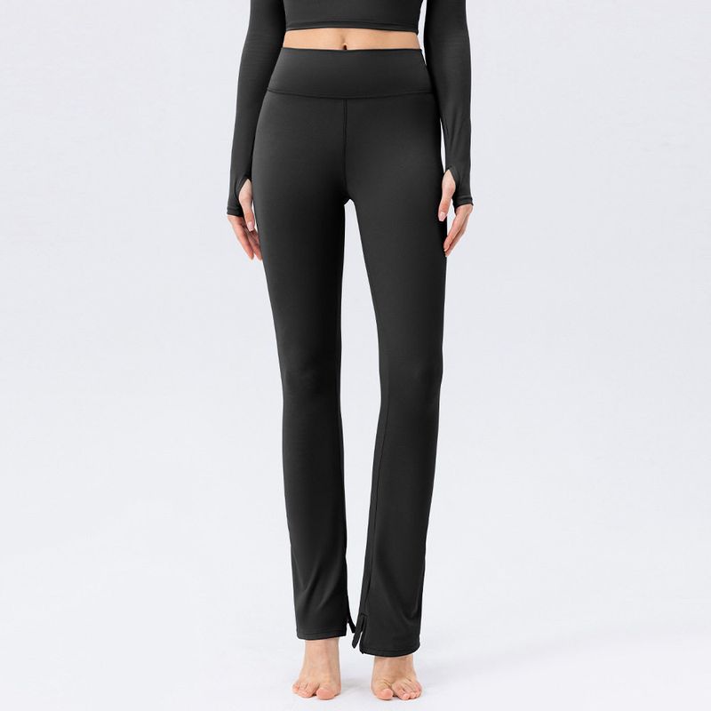 

Pants for Women, High-Waisted, Butt-Lifting, Tummy Control, Tight-Fitting, Slightly Flared Sports Pants for Outdoor Running and Fitness, Long Pants Black S
