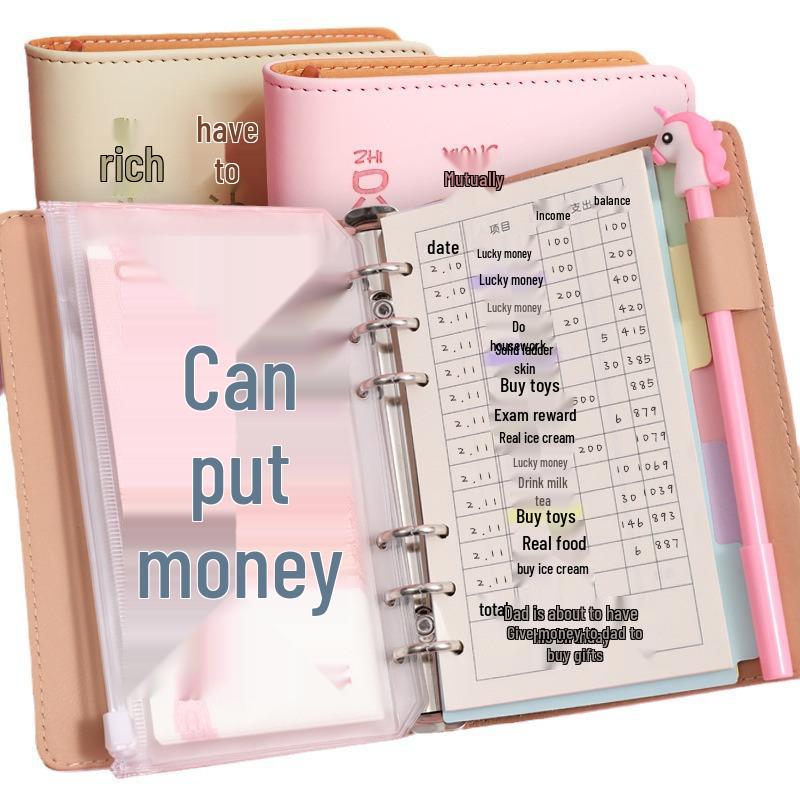 A6 Family & Student Financial Planner: Income & Expenditure Notebook, Loose-Leaf Ledger, Receipt Holder, Money Storage Album