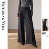 Women's Plush Fleece High-Waist Wide-Leg Casual Pants