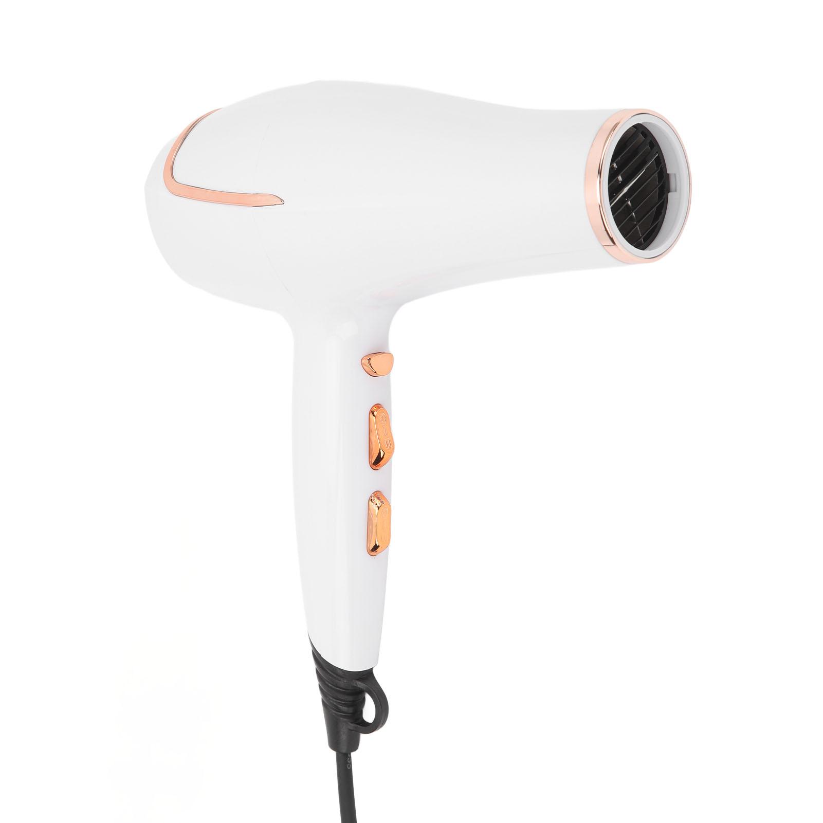 

Электрический фен для волос с регулировкой температуры и скорости ветра, фен для сушки волос, белый US PLUG