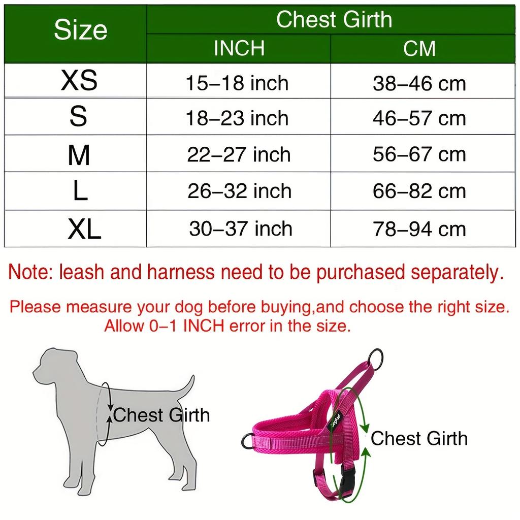 Reflective No-Pull Dog Harness - Adjustable, Escape-Proof Vest for Small To Large Breeds, Hand-Wash Only, DogFad