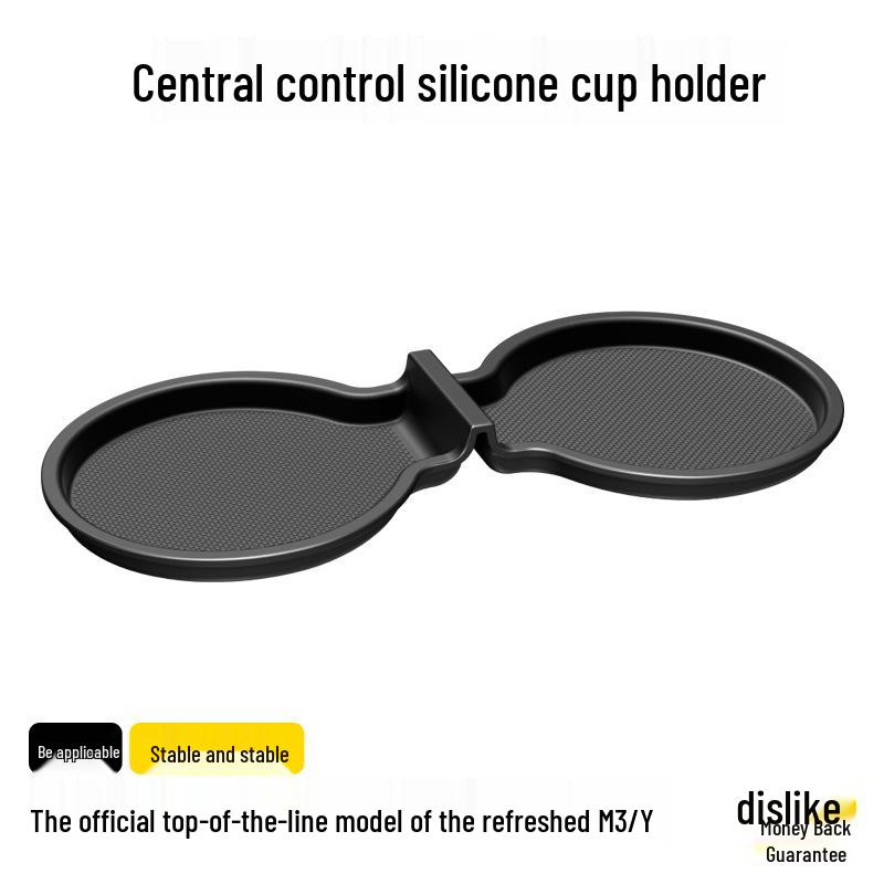 Silicone Center Console Cup Holder Coaster for Tesla Model 3/Y (Updated Version)
