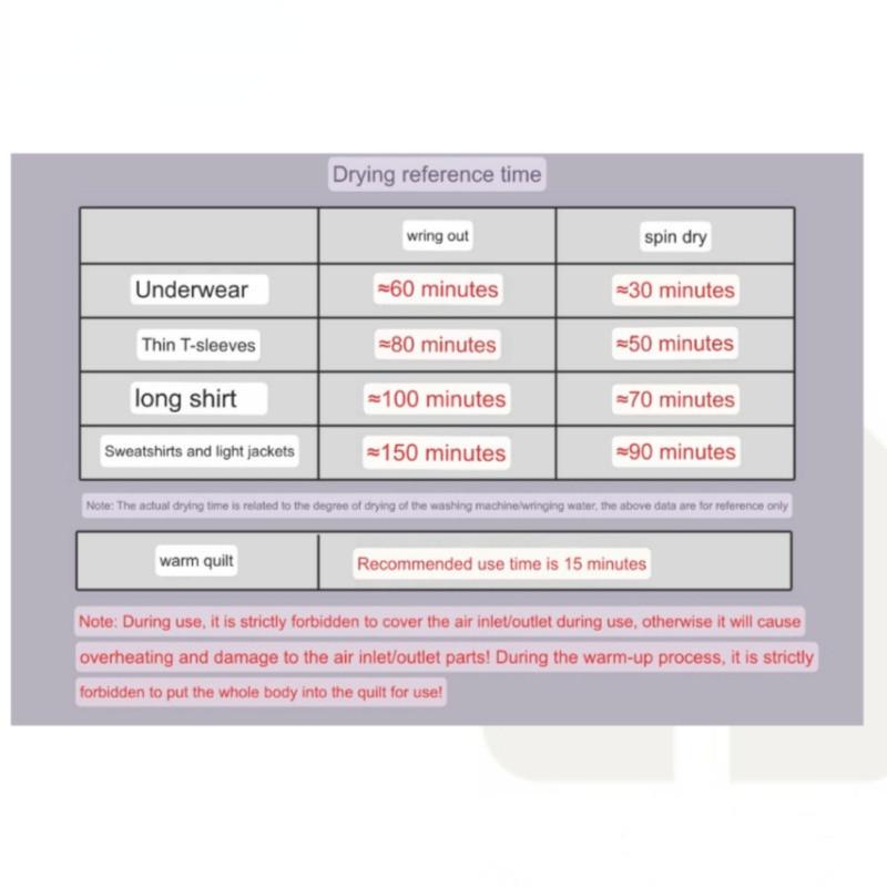 400W Foldable Mini Portable Clothes Dryer Multi-function Quick Drying Machine with Timing Intelligent