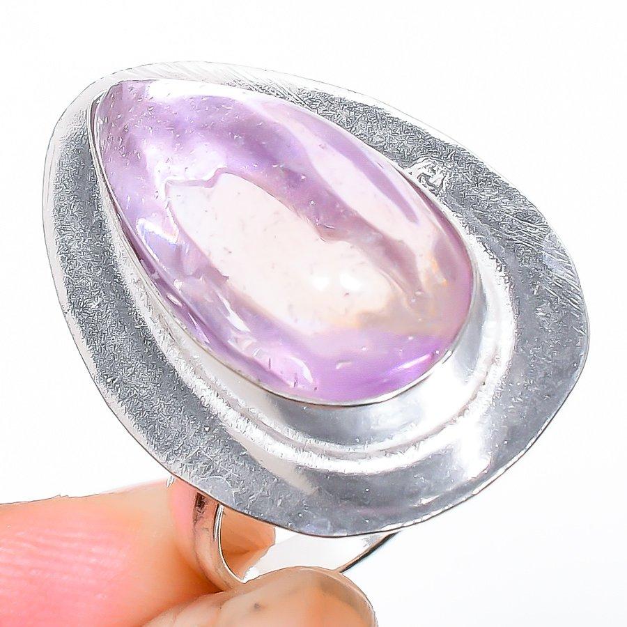 

Ювелирное кольцо из стерлингового серебра 925 пробы с аметрином ручной работы 9 L0r43