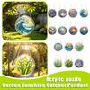Puzzle de Acrílico 2D 20cm Jardim Apanhador de Sol Ornamento para Pendurar Tema Primavera Design de Pássaro Peça de Arte Decorativa para Pendurar na Janela