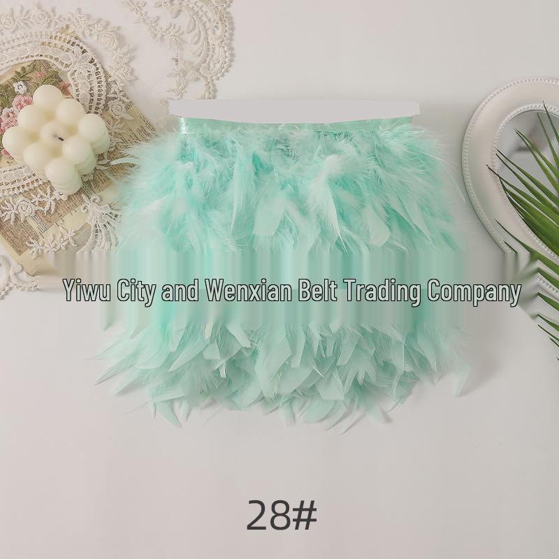 10-15CM Turkey Feather Trim for Clothing, DIY, and Jewelry Decor