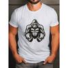 Men's Summer T-Shirt, Stylized Silverback Gorilla Graphic Print Short Sleeve Tees Trend Casual Tops for Daily Life, Big & Tall Guys, PLUS SIZE