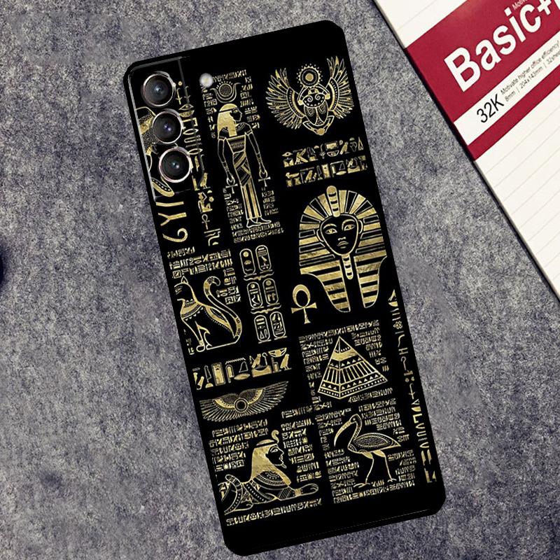 Sacred Eye of Horus Egypt Fresco Cover For Samsung Galaxy S24 Ultra S23 S22 S20 S21 FE S8 S9 S10 Plus Note 10 20 Ultra Case