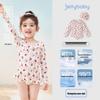 JELLYBABY Girls' Sun-Protective Quick-Dry One-Piece Swimsuit