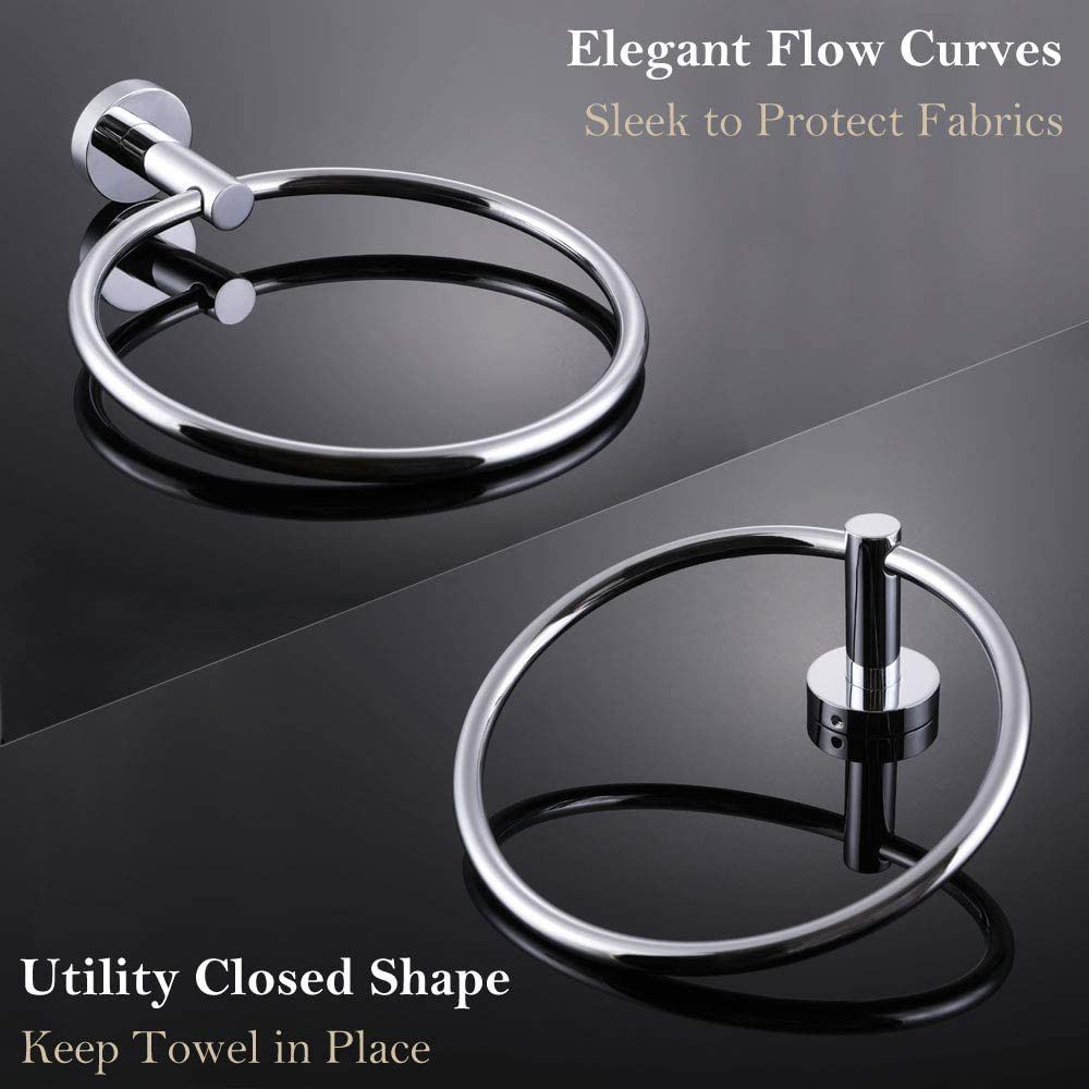 Mounted Stainless Steel Rack Bathing Kitchen Hanger Bathroom Accessories Towel Ring Towel Holder