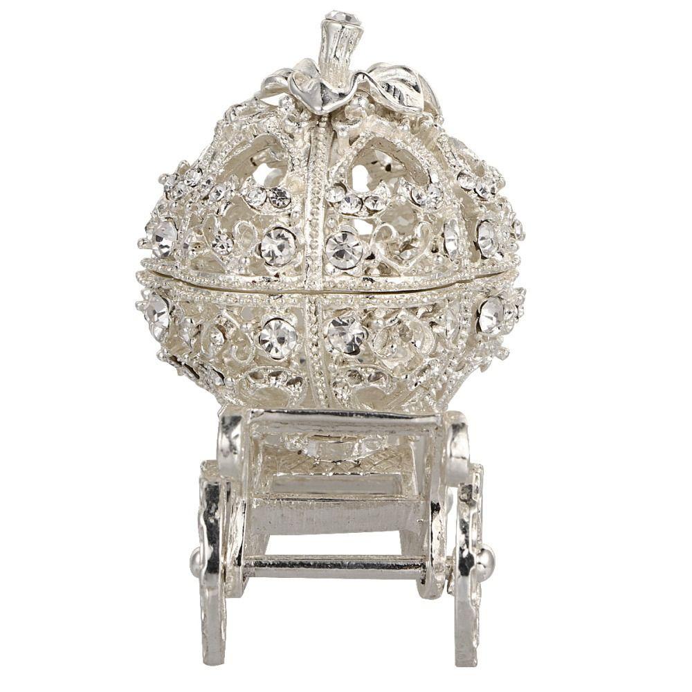 Gold-plated Pumpkin Carriage Hand-set  Pumpkin Car Jewelry Box Novelty   Home Decor