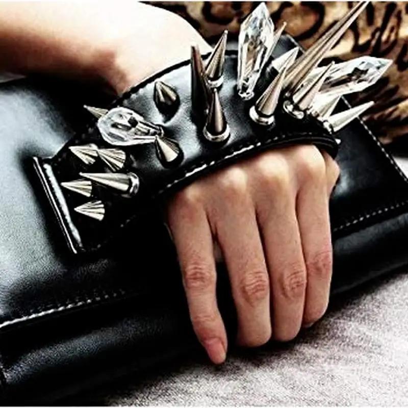 10 pz/set 55 MILLIMETRI Solido Punk Proiettile Grandi Spikes Rivetti In Pelle di Metallo FAI DA TE Argento Vite sul Cono Borchie per Vestiti Cosplay