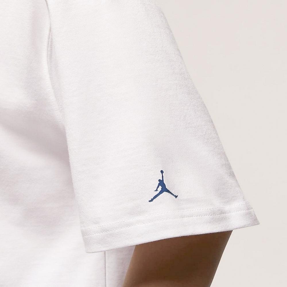 Jordan Graphic Print Crew Neck Short Sleeve Drop Shoulder T-Shirt Women Tops White FN5709-100