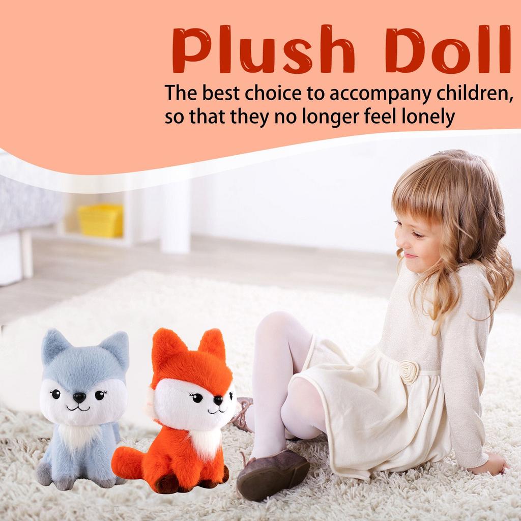 Spirit Foxs Doll Plush Toy Cute Little Foxs Doll Soothing Doll Giving Children And Girls Gifts