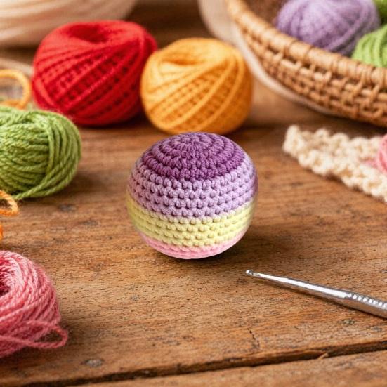 Handmade Crochet Footbag, Rainbow Gradient Smiling Face Bean Bags for Kids, Soft Cotton Yarn Juggling Balls for Outdoor Play