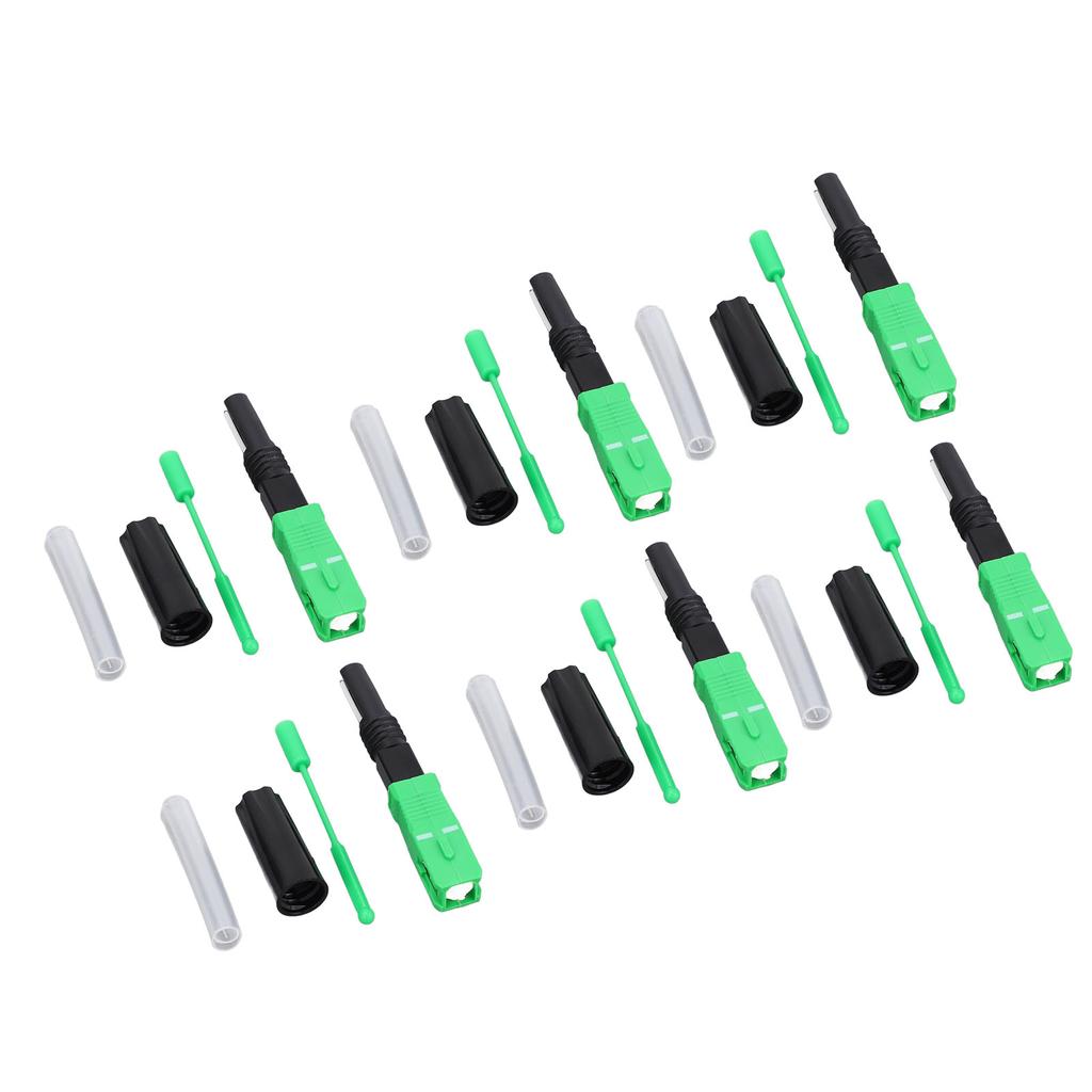 20PCS SC Fiber Optic Connectors Ceramic Core Fusion Splice Type Single Mode Fiber Quick Connector