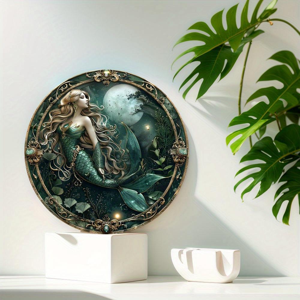 Mermaid-Themed Wooden Wall Art, Perfect Gift for Marine Enthusiasts, Mermaid Decor, Mermaid Bathroom Decor
