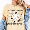 Comfort Colors Halloween Shirt and Kids Tshirt: Spooky Ghost Cat Cartoon, Book Lover Gift