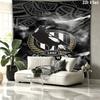 Collingwood Football Club Wandteppich Ästhetisches Wandbehang Gedruckter Stoffdecke Dekorative Wandteppiche für Schlafzimmer Wohnzimmer Heimdekoration