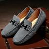 Fashion Classic Mens Loafers Male Summer Soft Shoes Fashion Men's Casual Leather Shoe Suede Casual Flats Breathable Hand-stitching Shoes