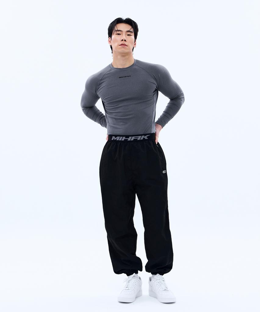 Mihag Signature Band Nylon Jogger Pants (Black)