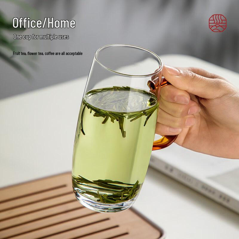 Eight Thousand Lines High Borosilicate Glass Green Tea Mug