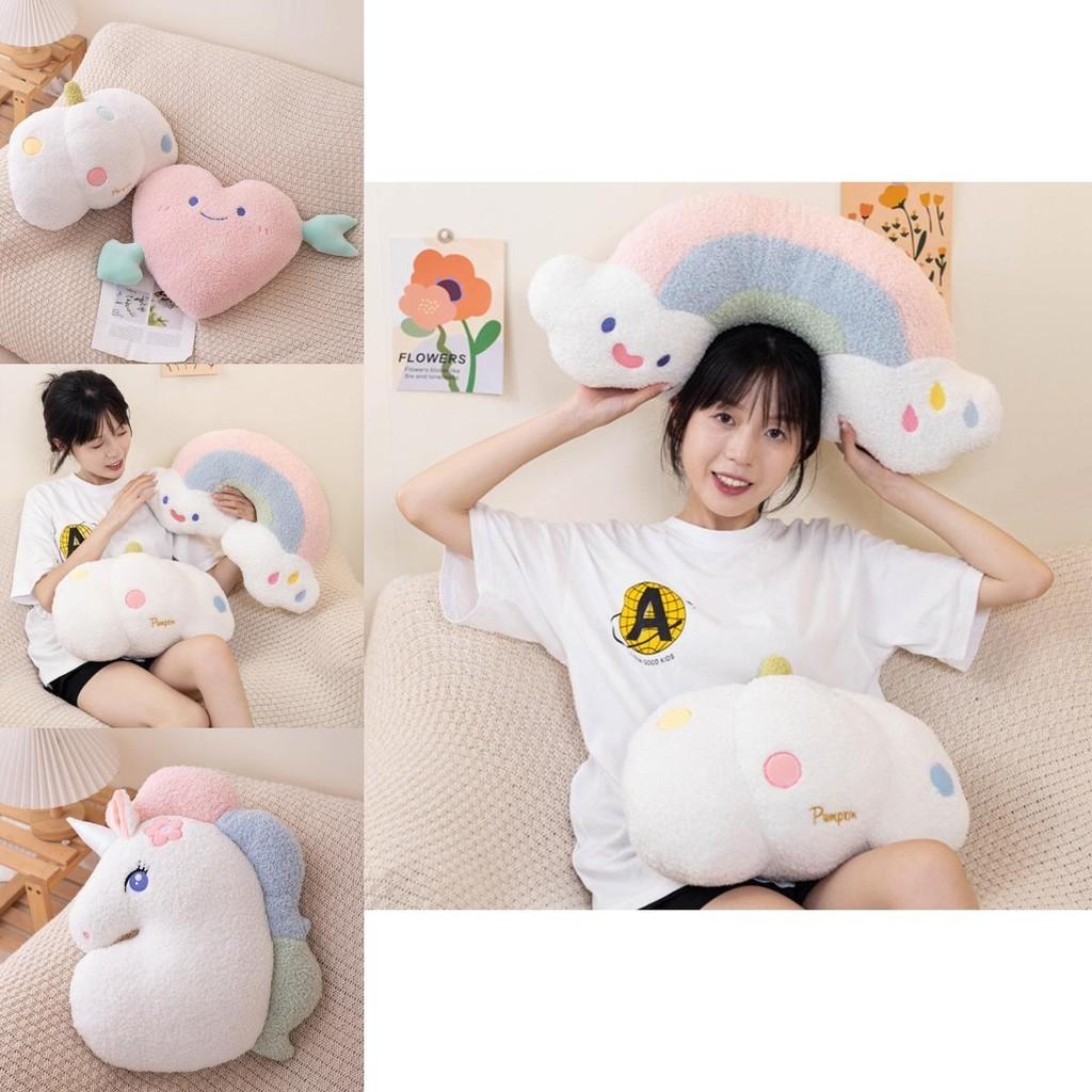 Cute Cloud Shaped Plush Sofa Pillow For Sweet Home Decor Lovely Bedroom And Living Room Backrest Cushion