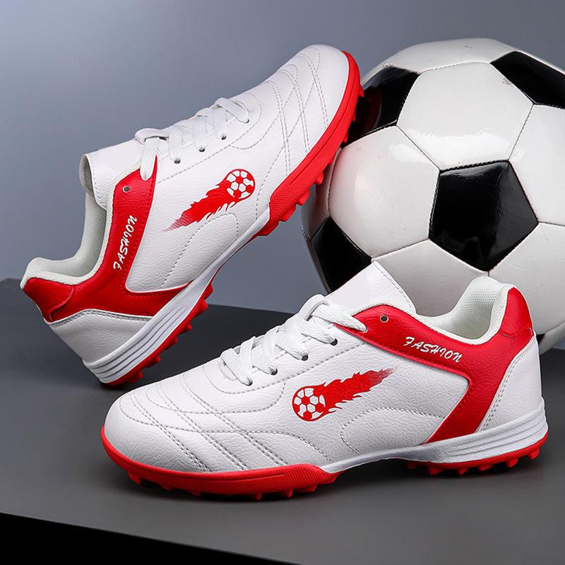 Boys Large Size Autumn and Winter New Leather Outdoor Sports Football Shoes Girls Soft and Lightweight Running Shoes