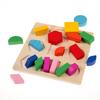 Kids Baby Wooden Learning Geometry Educational Toys Puzzle Montessori Early Learning Free  Shipping