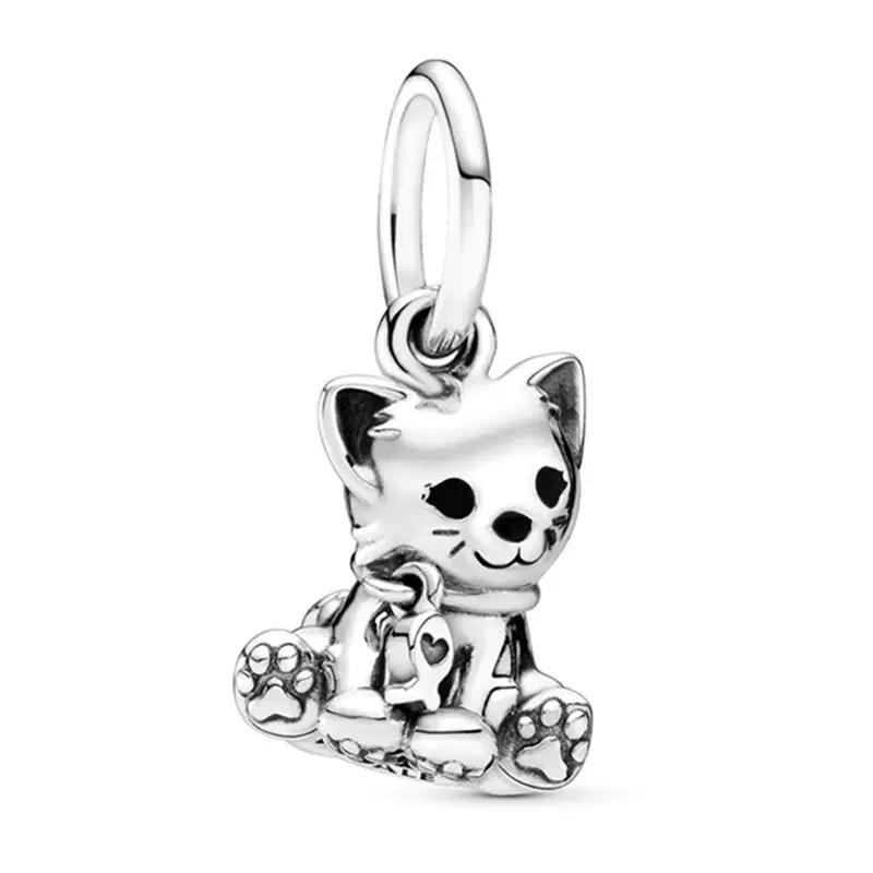 Pandora 2025 Bracciale in Lega con Perline Cuore Quadrifoglio Corona Gioielli Fai da Te