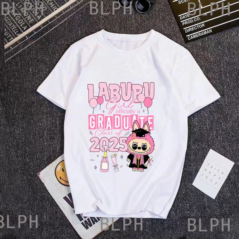 Labou Printed Cotton Children's T-shirt Parent-child Clothing For Men And Girls, Summer Short-sleeved Shirt, Family Clothing Set