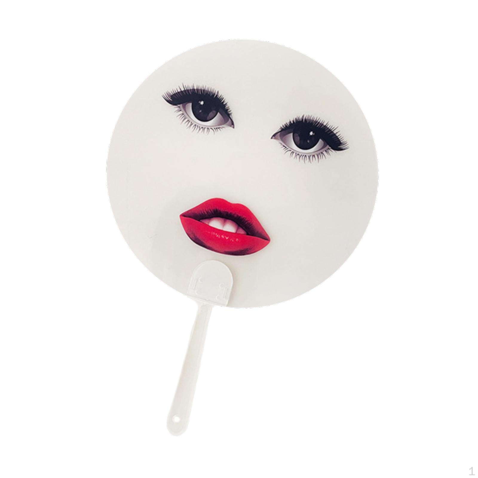 

Funny Round Fan Hand Creative Portable Summer Decoration Decorative for Party Decor Dance Music Style D