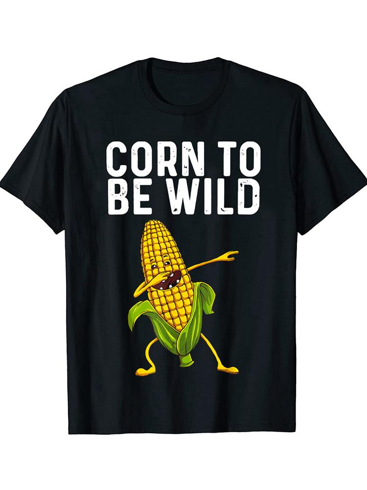 Rolig majsbondes klassiska t-shirt sommar herr damkläder mode t-shirts bomull kortärmad överdimensionerad lös t-shirt toppar