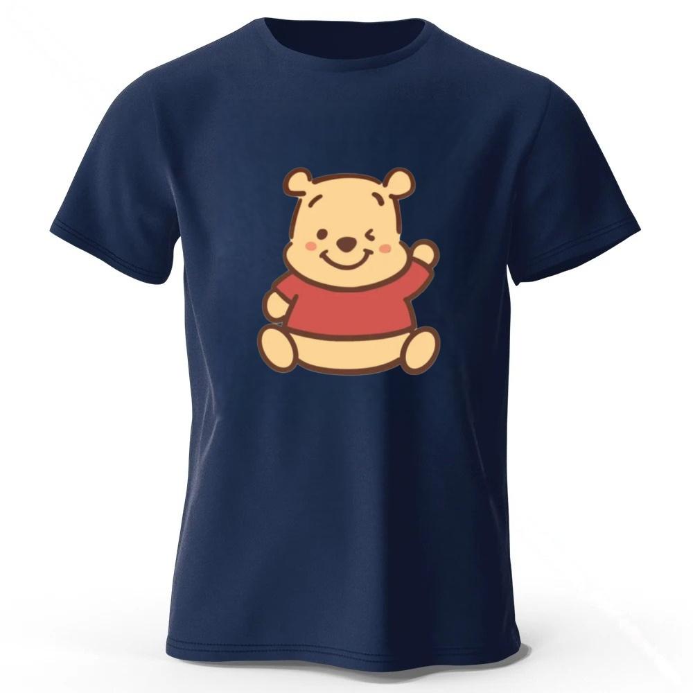Fashion New Style Winnie The Pooh Pure Cotton Shortsleeve Menswomens Daily Casual Soft Highquality Plussize Tshirt