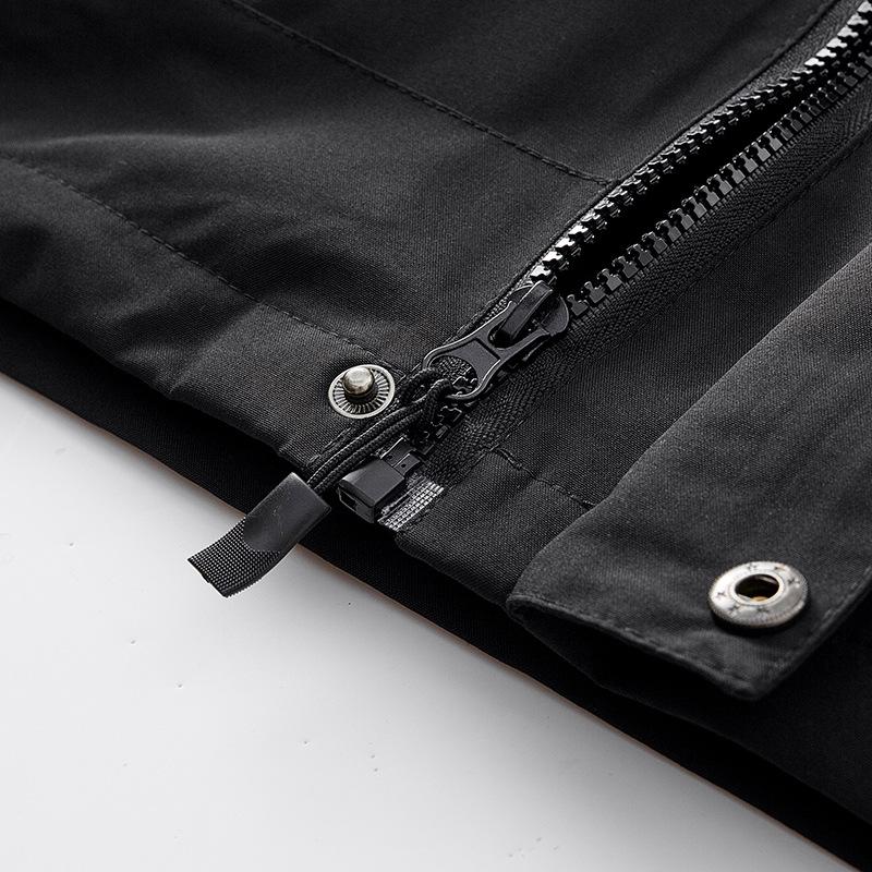 New Blue Three-in-One Stretch Waterproof Breathable Windbreaker Mountaineering Suit with Print for Autumn and Winter.