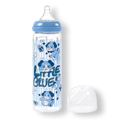 LittleForBig Adult Bottle 450mL Large Capacity for Adults Wide-Mouth Design Replaceable Silicone Nipple Dust Cover Included Blue
