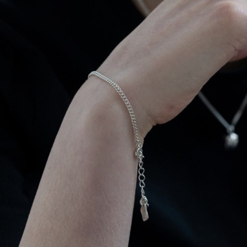 BEFORE MOONRISE [Silver 925] Basic Curve Chain Bracelet SB201