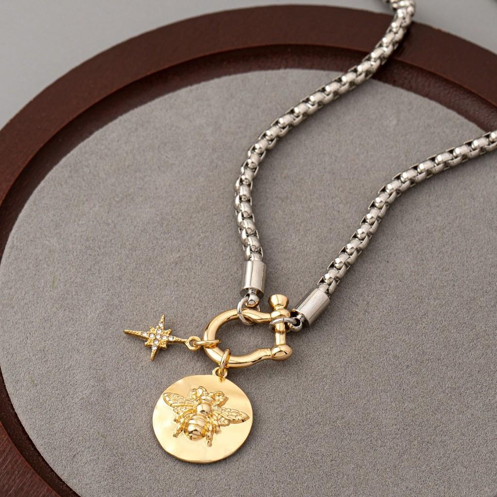 Necklace Geometric Metal Pendant Chain For Women Fashion Party Accessory