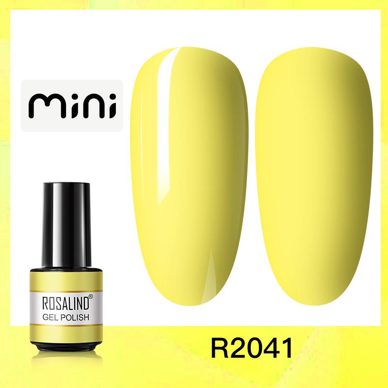 ROSALIND Mini Nail Gel Polish Hybrid Gel Polish UV Gel Manicure Soak Off Nail Art Base Top Coat
