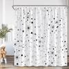 Black White Abstract Simple Line Shower Curtain Dog Pupple Nordic Minimalist Bathroom Decor Modern Polyester Bath Curtain Screen