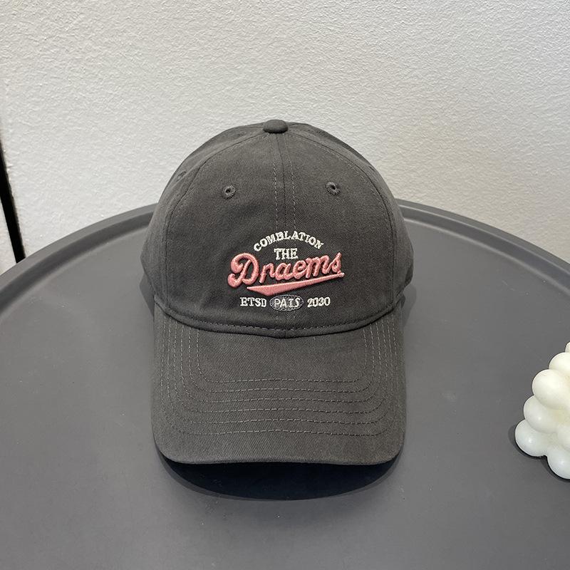 High Quality Embroidered Letter Baseball Cap, Male and Female Couples Trendy Brand Four-season Cap, Retro Soft Top Hat